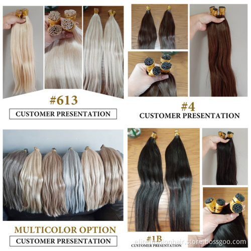 i tip in human hair Straight Machine Made Remy Hair Extensions 50pcs/ Set Straight Keratin I Tip Human Hair